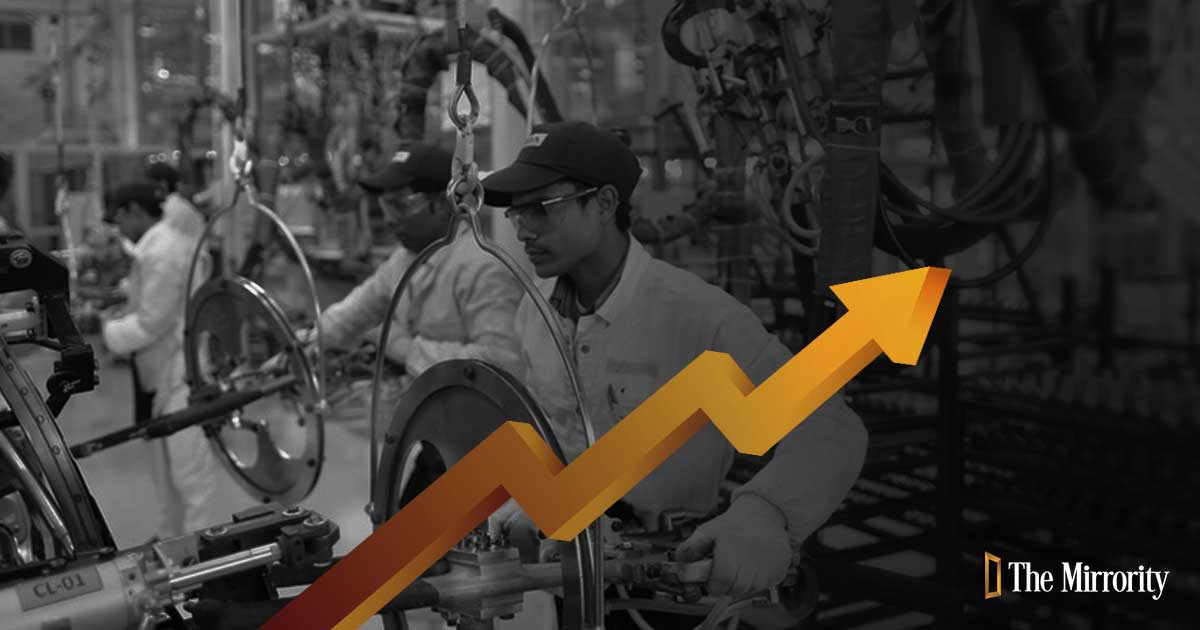 Industrial production eases marginally to 3.2% in October